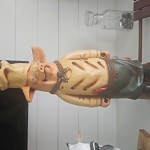 Vtg Bombay 25" R Shipman Pig Chef Cook Maid Sculptures Kitchen Restaurant Decor